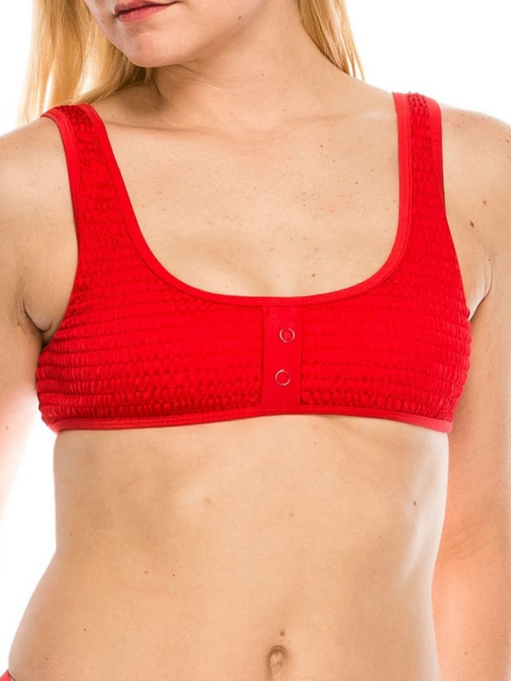 NEW Kendall + Kylie Henley Red Bikini Top Women’s Medium